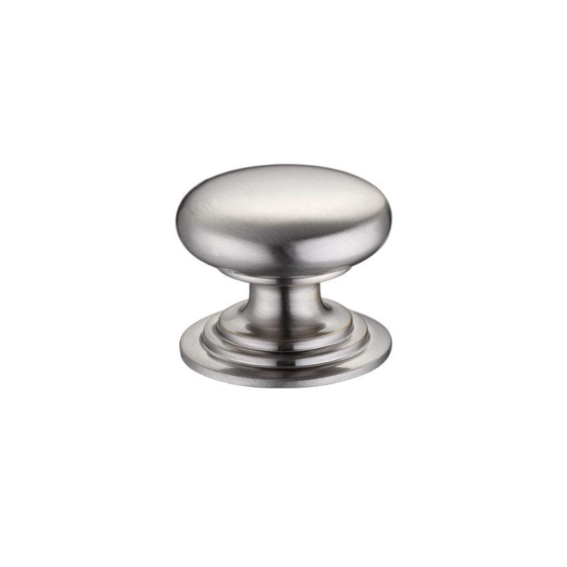 Zoo Victorian Cupboard Knob 32mm dia. - Lacquered-Satin Nickel