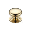 Zoo Victorian Cupboard Knob 38mm dia.-Polished Brass