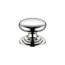 Zoo Victorian Cupboard Knob 38mm dia. - Lacquered-Polished Nickel