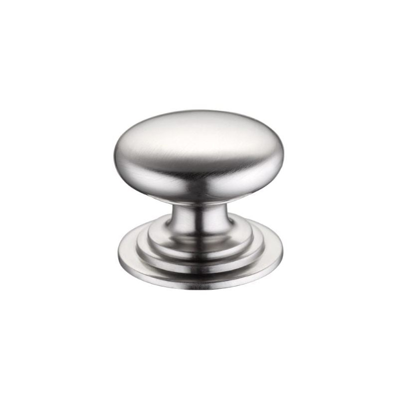 Zoo Victorian Cupboard Knob 38mm dia. - Lacquered-Satin Nickel