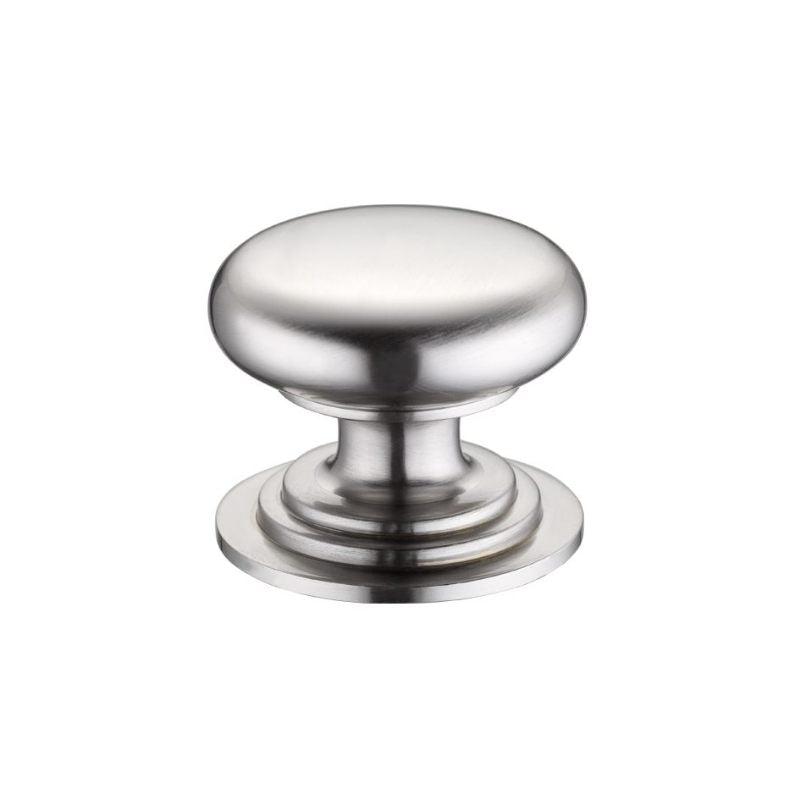 Zoo Victorian Cupboard Knob 45mm dia. - Lacquered-Satin Nickel