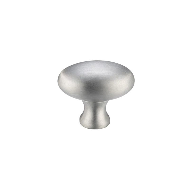 Zoo Oval Cupboard Knob 32mm dia-Satin Chrome
