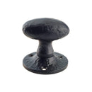 Zoo Oval Mortice Knob - 2.5" - Un-Sprung-Black Antique