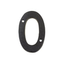 Zoo Numeral - No. 0 - 4"-Black Antique