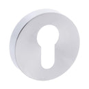 Atlantic Forme Round Euro Escutcheon (Satin Chrome) - Door Supplies Online