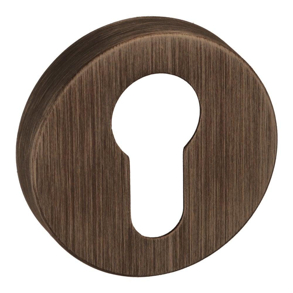 Atlantic Forme Round Euro Escutcheon (Urban Bronze) - Door Supplies Online