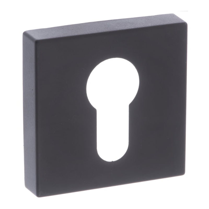 Atlantic Forme Square Euro Escutcheon (Matt Black)