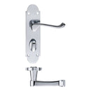 Zoo Project Oxford Lever on Bathroom Backplate - 168mm x 42mm-Polished Chrome
