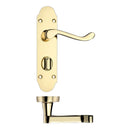 Zoo Project Oxford Lever on Bathroom Backplate - 168mm x 42mm-Electro Brass