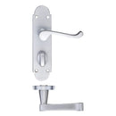 Zoo Project Oxford Lever on Bathroom Backplate - 168mm x 42mm-Satin Chrome