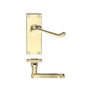 Zoo Project Victorian Scroll Lever on Latch Backplate - 114mm x 40mm-Electro Brass