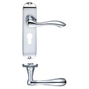 Zoo Project Arundel Lever on Europrofile Lock Backplate - 180mm x 40mm-Polished Chrome
