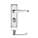 Zoo Project Victorian Flat Lever on Bathroom Backplate 150 x 40mm-Polished Chrome