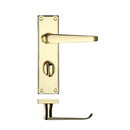 Zoo Project Victorian Flat Lever on Bathroom Backplate 150 x 40mm-Electro Brass