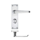 Zoo Project Victorian Flat Lever on Bathroom Backplate 150 x 40mm-Satin Chrome