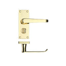 Zoo Project Victorian Flat Lever on Privacy Backplate 114 x 40mm-Electro Brass