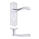 Zoo Project Asti Lever on Lock Backplate-Satin Chrome / Polished Chrome