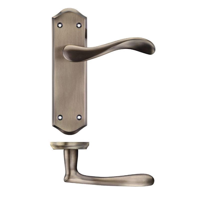 Zoo Project Asti Lever on Latch Backplate-Florentine Bronze