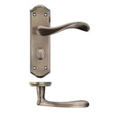Zoo Project Asti Lever on Bathroom Backplate-Florentine Bronze