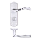 Zoo Project Asti Lever on Bathroom Backplate-Satin Chrome / Polished Chrome