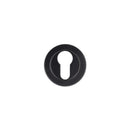 Zoo Euro Profile Escutcheon 50mm dia - Powder Coat Black-Powder Coat Black