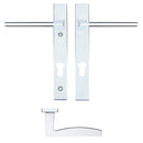 Zoo Pavo Lever Euro Lock (92mm c/c) On Narrow Backplate - 220x32mm - Polished Chrome-Polished Chrome