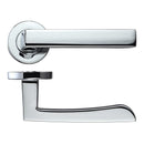 Zoo Mensa Lever on Round Rose - Polished Chrome-Polished Chrome