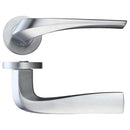 Zoo Aries Lever on Round Rose - Satin Chrome-Satin Chrome