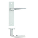 Zoo Lyra Lever Latch On Backplate - 190x42mm - Satin Chrome-Satin Chrome