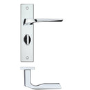 Zoo Lyra Lever Bathroom (57mm c/c) On Backplate - 190x42mm - Polished Chrome-Polished Chrome