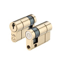 Zoo V5 45mm Euro Single Cylinder Cylinder Keyed to Differ -Polished Brass