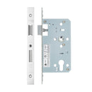 Zoo Din Euro Sashlock- Backset 60mm - 2 Pc Forend - Square - PSS - Polished Stainless Steel-Polished Stainless