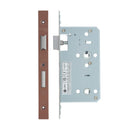 Zoo Din Bathroom- Backset 60mm - 2 Pc Forend Square - PVDBZ - Satin Bronze Effect-PVD Bronze