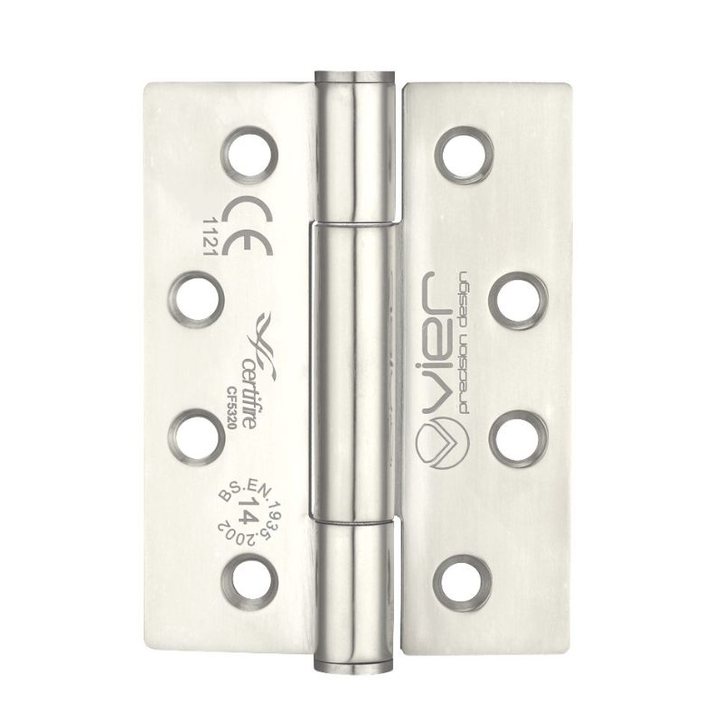 Zoo Grade 14 Concealed Bearing Hinge Stainless Steel - Grade 201 - 102 x 76 x 3mm (PAIR)-Satin Stainless