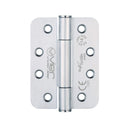 Zoo Grade 14 Concealed Bearing Hinge Stainless Steel Radius - Grade 201 - 102 x 76 x 3mm (PAIR)-Satin Stainless
