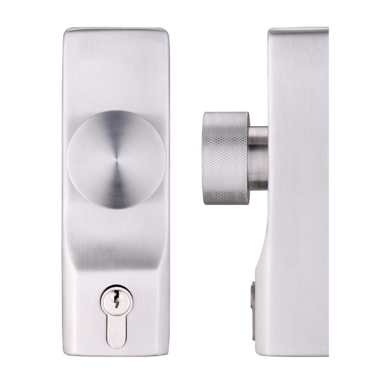 Zoo Knob Operated Outside Access Device - Euro Cylinder - Satin Stainless Steel -Satin Stainless