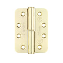 Zoo Grade 11 Lift Off Hinge Steel - Radius - Brass - 102 x 76 x 3mm - Left Hand-Electro Brass