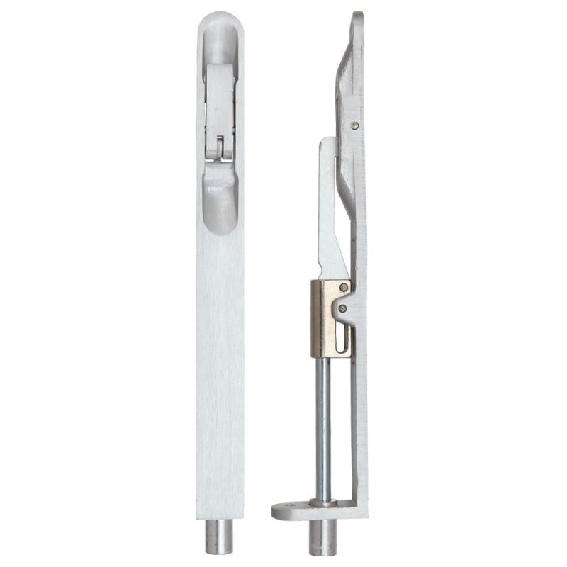 Zoo Lever Action Flush Bolt 20 x 200mm - Radius Forends-Satin Aluminium