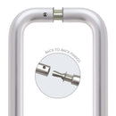 Zoo Pair of 19mm D Pull Handle 150mm c/w Back to Back Fixings-Satin Aluminium