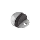Zoo Door Stop - Oval Floor Mounted - 48mm dia - Face Fix-Satin Chrome