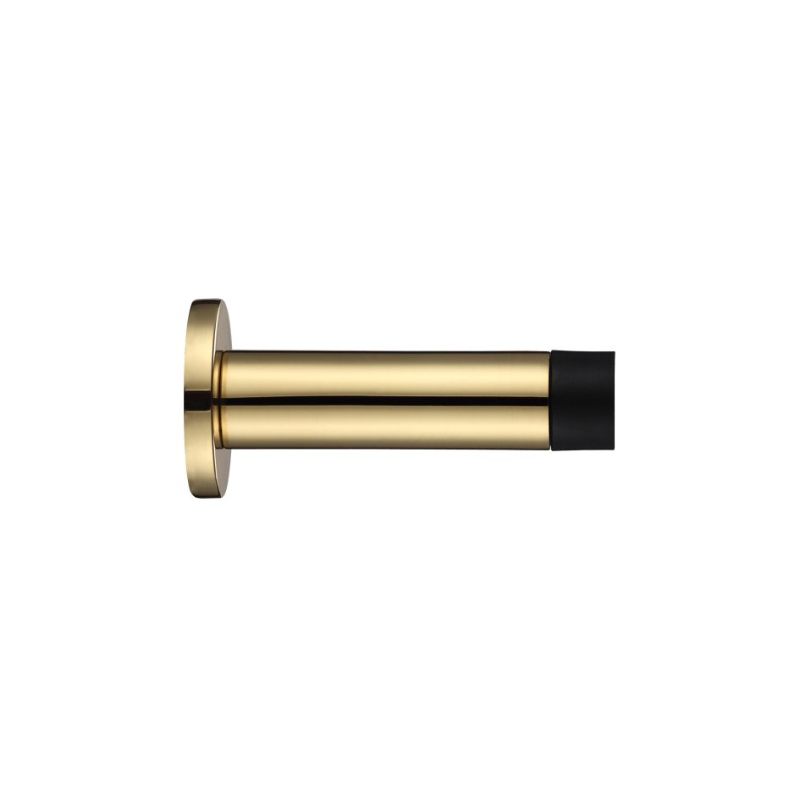 Zoo Door Stop - Cylinder c/w Rose 70mm-Polished Brass