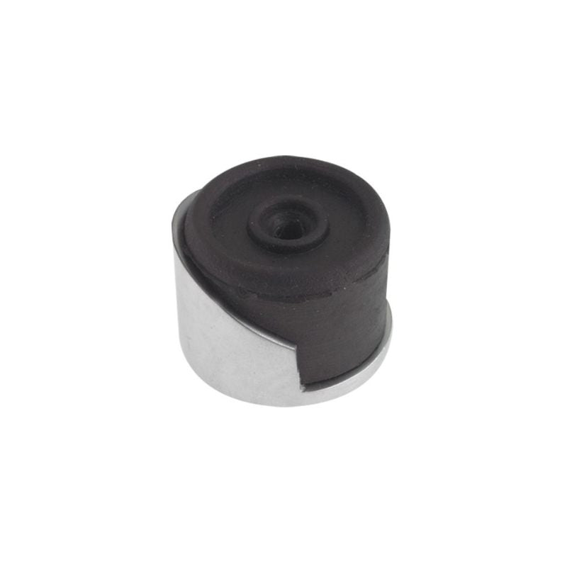 Zoo Round Floor Mounted Door Stop-Satin Chrome