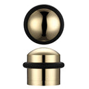 Zoo Domed Floor Mounted Door Stop - 31mm Dia 35mm Proj-Polished Brass