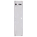 Zoo Finger Plate - Push (Radius) 75mm x 350mm-Satin Stainless