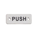 Zoo Rectangular Push Sign - 75 x 30mm-Satin Stainless