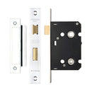 Zoo Bathroom Lock 2.5" - 57mm c/c-Polished Stainless