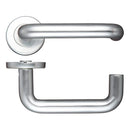 Zoo 19mm Return to Door Lever on Round Rose-Satin Aluminium