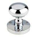 Zoo Zoo Mushroom Mortice Knob 61.5mm Rose dia. 52mm dia knob-Polished Chrome
