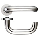 Zoo 22mm Return to Door Lever on Round Rose-Polished Stainless
