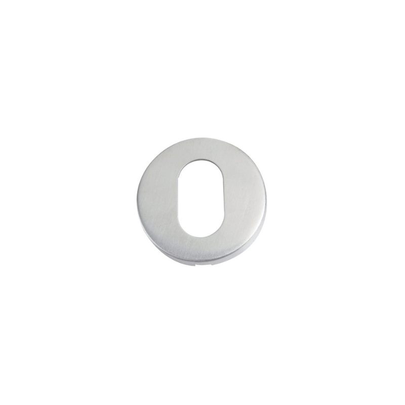 Zoo Oval Profile Escutcheon - 52mm Dia - Grade 201-Satin Stainless